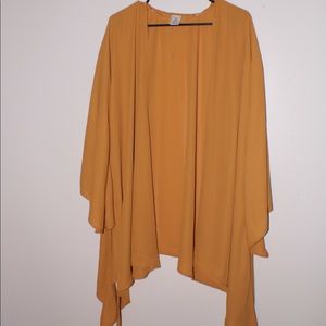 Mustard yellow kimono wore once